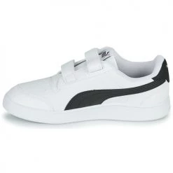 Chaussures Enfant Baskets basses Puma SHUFFLE PS Blanc / Noir -Baskets mode Soldes 18801228 500 D