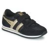 Chaussures Fille Baskets basses Gola DAYTONA MIRROR VELCRO Noir / Doré