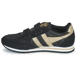 Chaussures Fille Baskets basses Gola DAYTONA MIRROR VELCRO Noir / Doré -Baskets mode Soldes 18852313 500 D