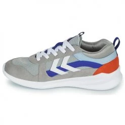Chaussures Enfant Baskets basses hummel BOUNCE JR Gris / Bleu -Baskets mode Soldes 18853006 500 D