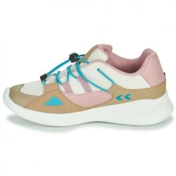Chaussures Enfant Baskets basses hummel BOUNCE RUNNER TEX JR Beige / Rose -Baskets mode Soldes 18853008 500 D