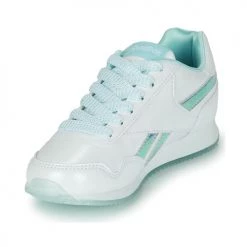 Chaussures Fille Baskets basses Reebok Classic REEBOK ROYAL CLJOG 3.0 Blanc / Bleu -Baskets mode Soldes 18876622 500 C