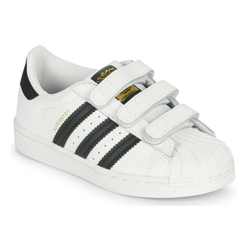 Chaussures Enfant Baskets basses adidas Originals SUPERSTAR CF C Blanc / Noir 1 Chaussures Enfant Baskets basses adidas Originals SUPERSTAR CF C Blanc / Noir