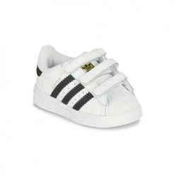 Chaussures Enfant Baskets basses adidas Originals SUPERSTAR CF I Blanc / Noir