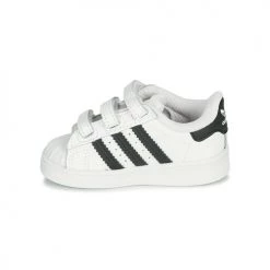 Chaussures Enfant Baskets basses adidas Originals SUPERSTAR CF I Blanc / Noir -Baskets mode Soldes 18898611 500 D