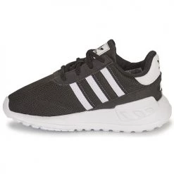Chaussures Garçon Baskets basses adidas Originals LA TRAINER LITE EL I Noir / Blanc -Baskets mode Soldes 18898620 500 D