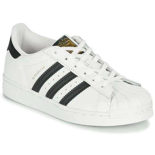 Chaussures Enfant Baskets basses adidas Originals SUPERSTAR C Blanc / Noir 1 Chaussures Enfant Baskets basses adidas Originals SUPERSTAR C Blanc / Noir