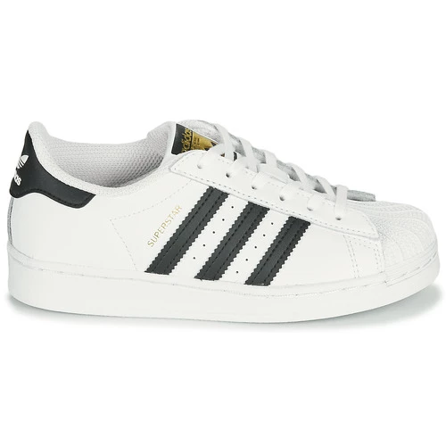 Chaussures Enfant Baskets basses adidas Originals SUPERSTAR C Blanc / Noir 2 Chaussures Enfant Baskets basses adidas Originals SUPERSTAR C Blanc / Noir – Image 2