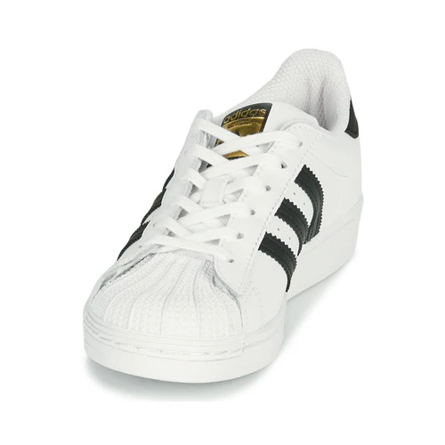 Chaussures Enfant Baskets basses adidas Originals SUPERSTAR C Blanc / Noir 3 Chaussures Enfant Baskets basses adidas Originals SUPERSTAR C Blanc / Noir – Image 3