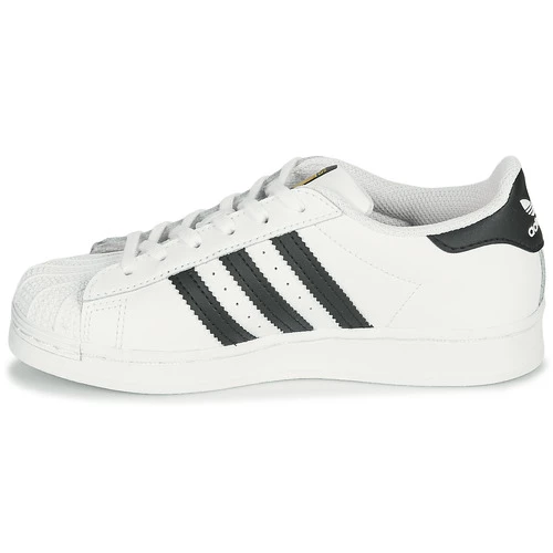 Chaussures Enfant Baskets basses adidas Originals SUPERSTAR C Blanc / Noir 4 Chaussures Enfant Baskets basses adidas Originals SUPERSTAR C Blanc / Noir – Image 4