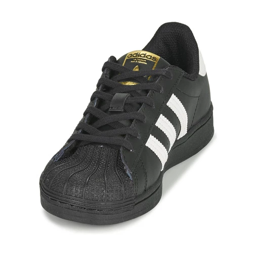 Chaussures Enfant Baskets basses adidas Originals SUPERSTAR C Noir / Blanc 3 Chaussures Enfant Baskets basses adidas Originals SUPERSTAR C Noir / Blanc – Image 3