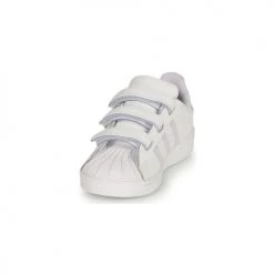 Chaussures Fille Baskets basses adidas Originals SUPERSTAR CF I Blanc / Iridescent -Baskets mode Soldes 18898648 500 C