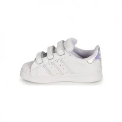 Chaussures Fille Baskets basses adidas Originals SUPERSTAR CF I Blanc / Iridescent -Baskets mode Soldes 18898648 500 D