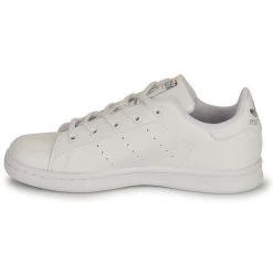 Chaussures Fille Baskets basses adidas Originals STAN SMITH C ECO-RESPONSABLE Blanc / Rose Iridescent -Baskets mode Soldes 18898700 500 D