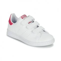 Chaussures Fille Baskets basses adidas Originals STAN SMITH CF C ECO-RESPONSABLE Blanc / Rose