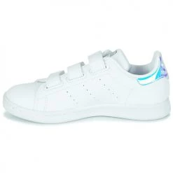 Chaussures Fille Baskets basses adidas Originals STAN SMITH CF C ECO-RESPONSABLE Blanc / Iridescent -Baskets mode Soldes 18898706 500 D