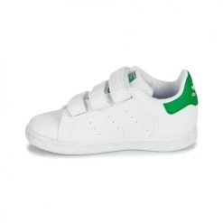 Chaussures Enfant Baskets basses adidas Originals STAN SMITH CF I ECO-RESPONSABLE Blanc / Vert -Baskets mode Soldes 18898707 500 D