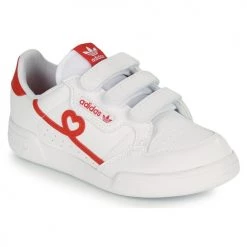 Chaussures Fille Baskets basses adidas Originals CONTINENTAL 80 CF C Blanc / Rouge