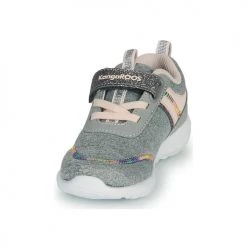 Chaussures Fille Baskets basses Kangaroos KY-CHUMMY EV Gris / Rose -Baskets mode Soldes 18912666 500 C