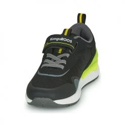 Chaussures Garçon Baskets basses Kangaroos KD-GYM EV Noir / Jaune -Baskets mode Soldes 18912685 500 C