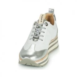 Chaussures Femme Baskets basses JB Martin 4CANDIO Argenté / Blanc -Baskets mode Soldes 18940544 500 C