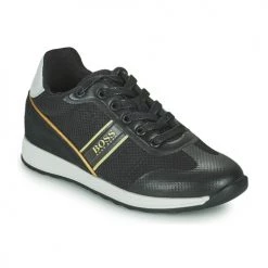 Chaussures Garçon Baskets basses BOSS TRAMMI Noir / Doré