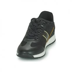 Chaussures Garçon Baskets basses BOSS TRAMMI Noir / Doré -Baskets mode Soldes 19042931 500 C