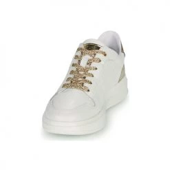 Chaussures Fille Baskets basses BOSS NILLA Blanc / Doré -Baskets mode Soldes 19042937 500 C
