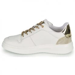 Chaussures Fille Baskets basses BOSS NILLA Blanc / Doré -Baskets mode Soldes 19042937 500 D