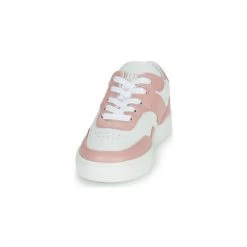 Chaussures Fille Baskets basses BOSS PAOLA Blanc / Rose -Baskets mode Soldes 19042939 500 C
