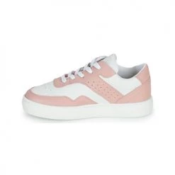 Chaussures Fille Baskets basses BOSS PAOLA Blanc / Rose -Baskets mode Soldes 19042939 500 D