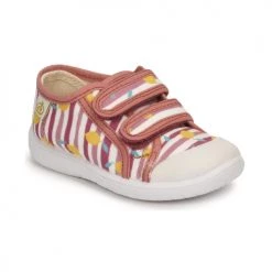 Chaussures Fille Baskets basses Citrouille et Compagnie GLASSIA Rose imprimé