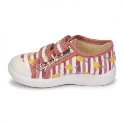 Chaussures Fille Baskets basses Citrouille et Compagnie GLASSIA Rose imprimé -Baskets mode Soldes 19154719 500 D