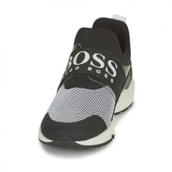 Chaussures Baskets basses BOSS NATINA Noir / Blanc -Baskets mode Soldes 19727135 500 C