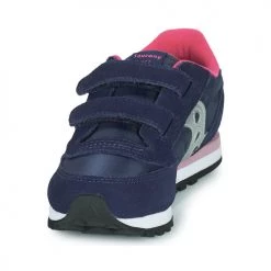 Chaussures Fille Baskets basses Saucony JAZZ DOUBLE HL Marine / Rose -Baskets mode Soldes 19776244 500 C