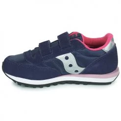 Chaussures Fille Baskets basses Saucony JAZZ DOUBLE HL Marine / Rose -Baskets mode Soldes 19776244 500 D