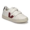 Chaussures Enfant Baskets basses Veja SMALL ESPLAR VELCRO Blanc / Bordeaux