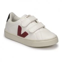 Chaussures Enfant Baskets basses Veja SMALL ESPLAR VELCRO Blanc / Bordeaux