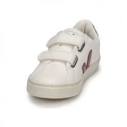 Chaussures Enfant Baskets basses Veja SMALL ESPLAR VELCRO Blanc / Bordeaux -Baskets mode Soldes 19816241 500 C
