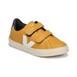 Chaussures Enfant Baskets basses Veja SMALL ESPLAR VELCRO Camel / Blanc