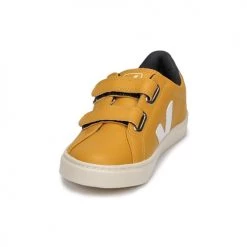 Chaussures Enfant Baskets basses Veja SMALL ESPLAR VELCRO Camel / Blanc -Baskets mode Soldes 19816244 500 C