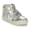 Chaussures Fille Baskets montantes Veja SMALL ESPLAR MID FUR Argenté / Blanc