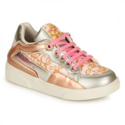 Chaussures Fille Baskets basses Guess CAMY Blanc / Doré