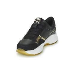 Chaussures Fille Baskets basses Karl Lagerfeld KALIMA Noir / Doré -Baskets mode Soldes 19823827 500 C