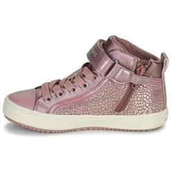 Chaussures Fille Baskets montantes Geox KALISPERA Rose -Baskets mode Soldes 19841078 500 D
