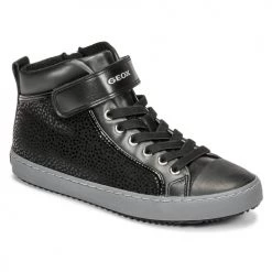 Chaussures Fille Baskets montantes Geox KALISPERA Noir