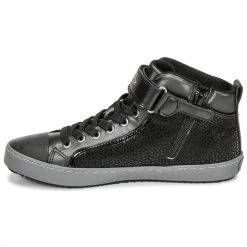Chaussures Fille Baskets montantes Geox KALISPERA Noir -Baskets mode Soldes 19841079 500 D