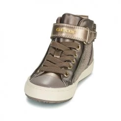 Chaussures Fille Baskets montantes Geox KALISPERA Doré -Baskets mode Soldes 19841081 500 C