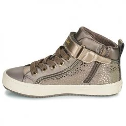 Chaussures Fille Baskets montantes Geox KALISPERA Doré -Baskets mode Soldes 19841081 500 D