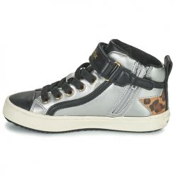 Chaussures Fille Baskets montantes Geox KALISPERA Argenté -Baskets mode Soldes 19841082 500 D